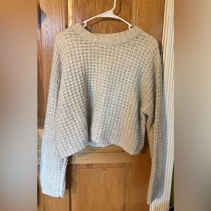 Waffle knit sweater